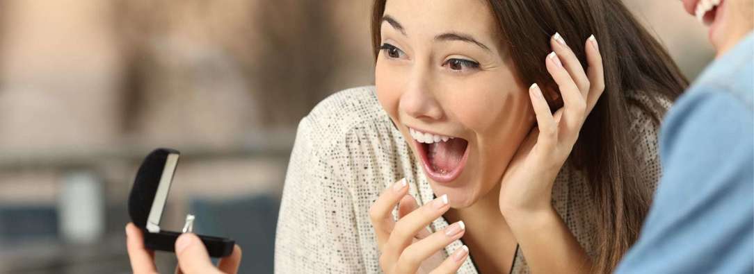 couple bespoke engagement ring proposal