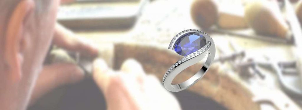 making a sapphire and diamond engagement rings