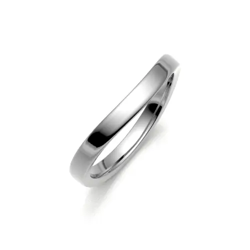 Ladies wavy fitted Custom made wedding ring