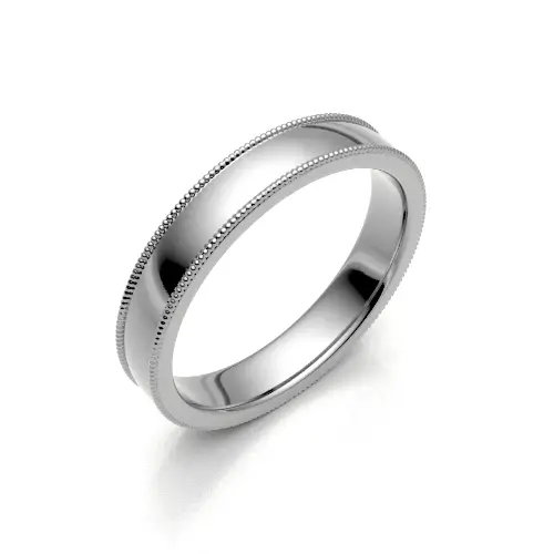 millgrain edge designer wedding ring