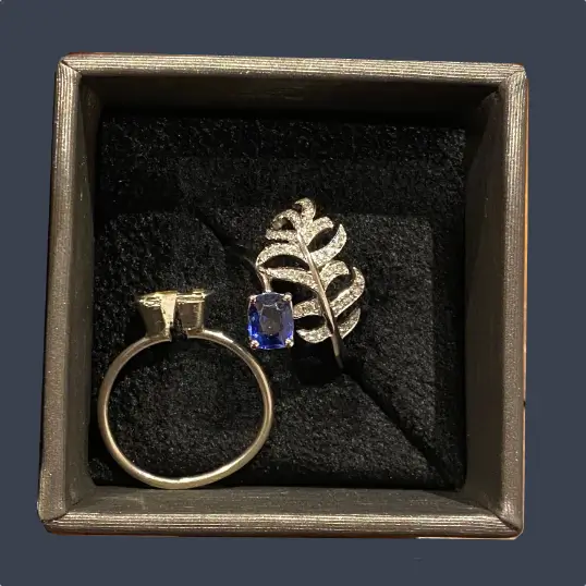 Remodelled from original sapphire ring sapphire a diamond and sapphire dress ring