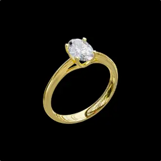 bespoke oval diamond engagement ring