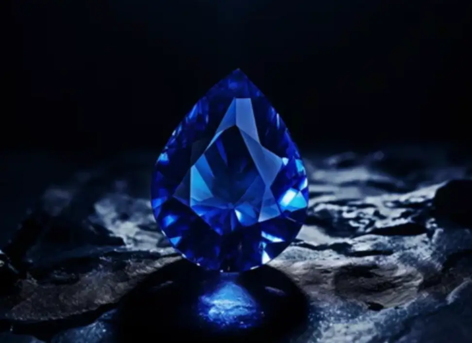 a beautiful pear sapphire