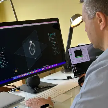 David Law bringing jewellery ideas to life with 3D visualisation and bespoke design.