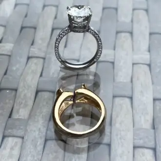 family heirloom remodelled into bespoke engagement ring