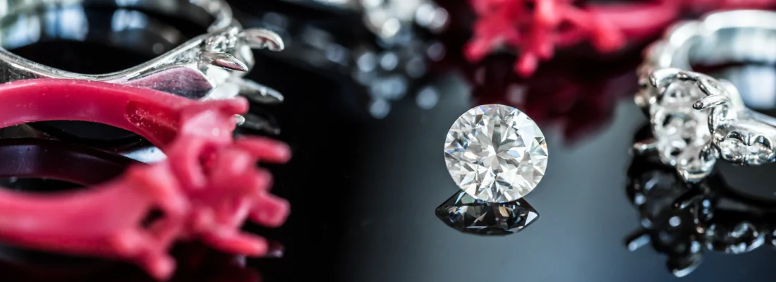 bespoke engagement ring wax ring and loose diamond