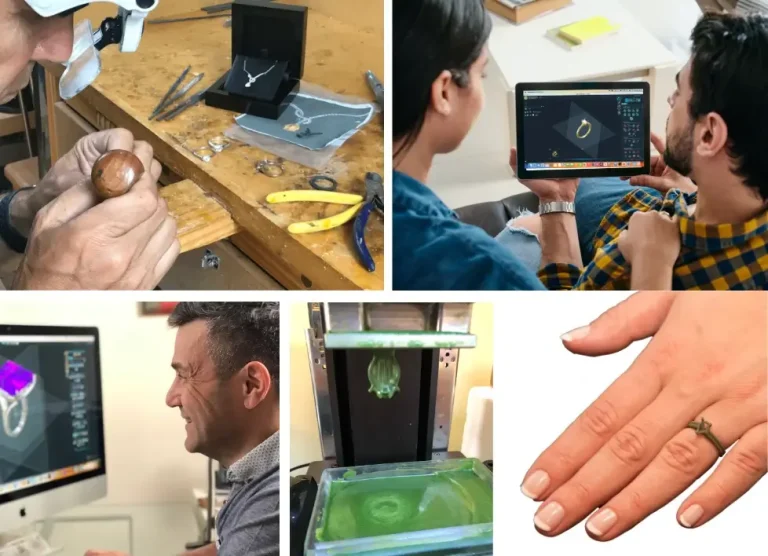 Jewellery creation process in Oxfordshire with David Law: design, print, and try-on