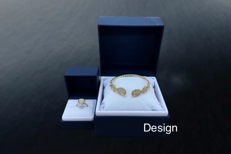 Diamond bangle and matching dress ring designed and handcrafted in London as part of a bespoke jewellery design commission