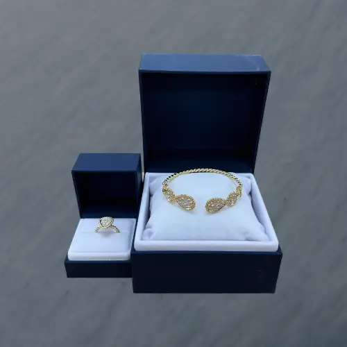 a diamond bangle and matching ring designed by David Law