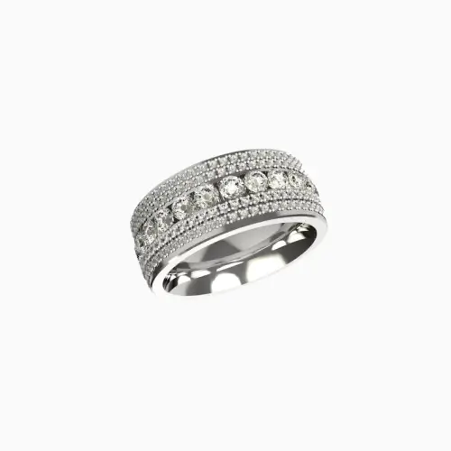 bespoke diamond encusted wedding ring crafted by David Law