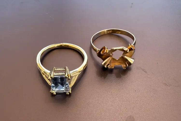 aquamarine dress ring redesigned from an heirloom