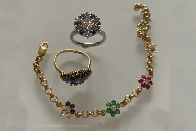 old jewellery repourposed into aring
