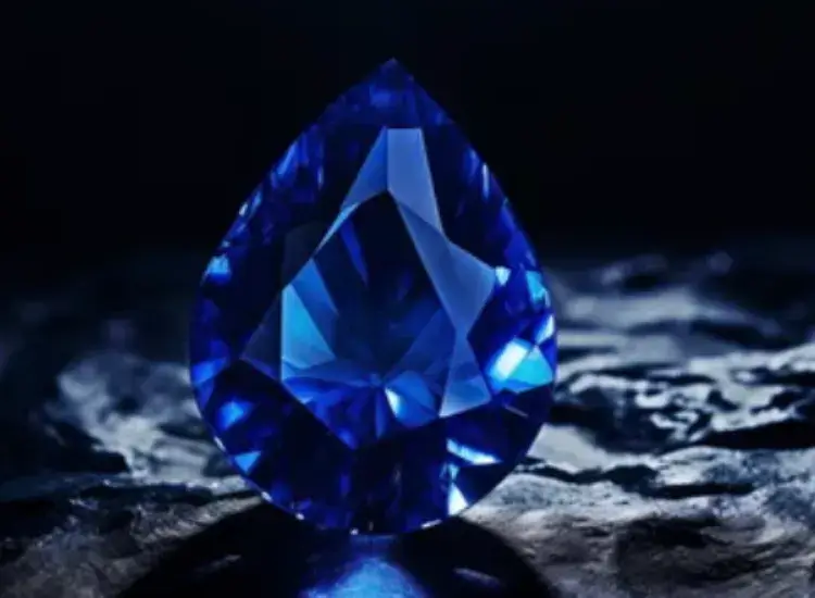 pear blue sapphire