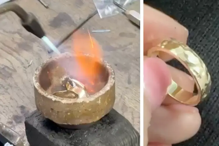 remodelling a family heirloom into a wedding ring