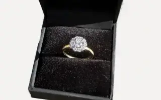 bespoke 18ct yellow gold diamond cluster engagement ring