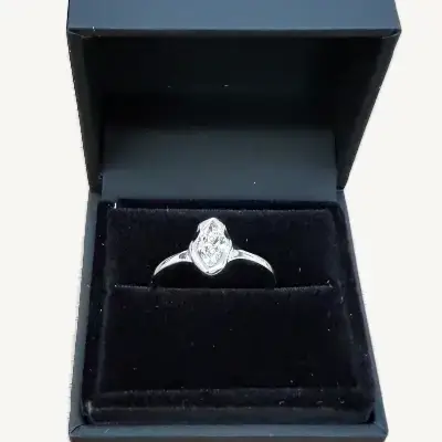bespoke marquise diamond engagement ring