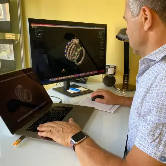 artisan David Law Designing Bespoke Jewellery