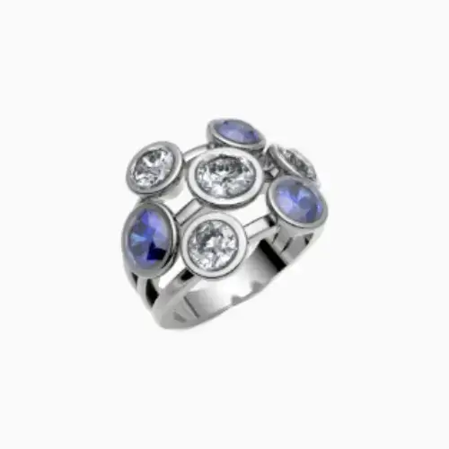 platinum sapphire and diamond anniversary ring